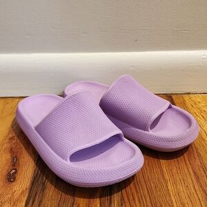 Cushionaire Kids Purple Slide Sandals